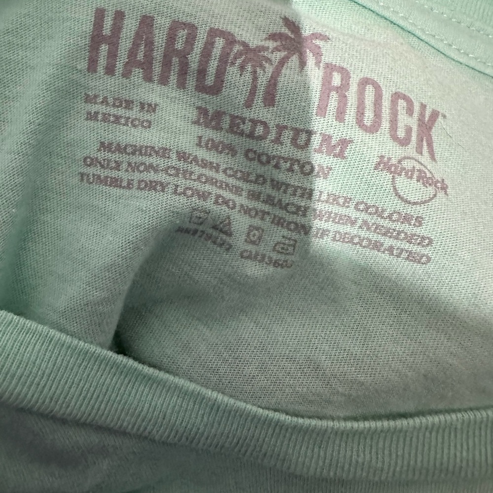Hard Rock Cafe Mint Green T-Shirt - Picture 4 of 4